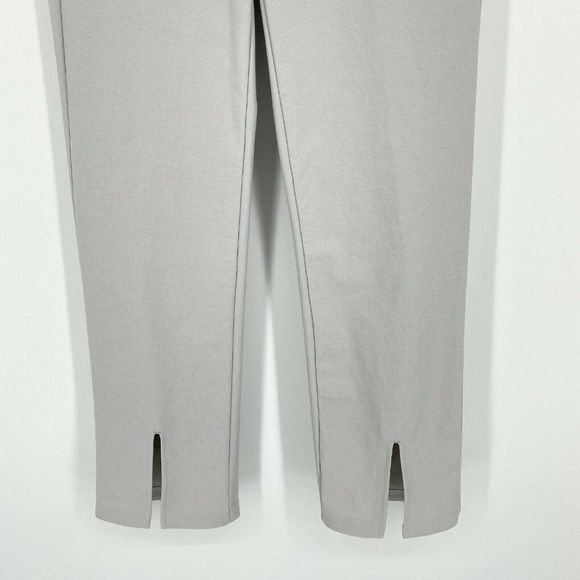 Athleta Wander Slim Straight Zip Back Stretch Crop Pants Galactic Grey Size 2 - Picture 3 of 11